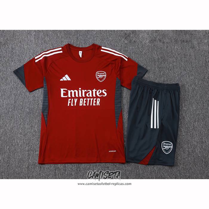 Chandal del Arsenal 2025-2026 Manga Corta Rojo - Pantalon Corto